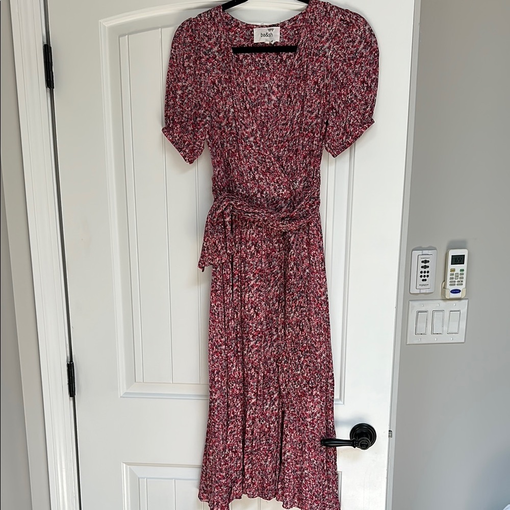 Ba&sh Noemie Wrap Dress Pink Floral Size XS